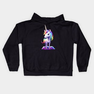 Cute Little Unicorn Is Looking For You Kids Hoodie